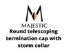 Majestic Chimney Venting Majestic SL1100 Wood Pipe Term Kits Acc - Round telescoping termination cap with storm collar