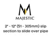 Majestic Chimney Venting Majestic SLP 2" - 12" (51 - 305mm) slip section to slide over pipe