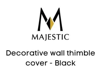 Majestic Chimney Venting Majestic SLP Decorative wall thimble cover - Black - SLP-WT-BK