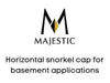 Majestic Chimney Venting Majestic SLP - Horizontal snorkel cap for basement applications