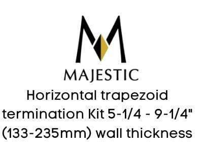 Majestic Chimney Venting Majestic SLP - Horizontal trapezoid termination Kit 5-1/4 - 9-1/4" (133-235mm) wall thickness