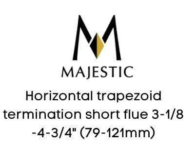 Majestic Chimney Venting Majestic SLP - Horizontal trapezoid termination short flue 3-1/8 -4-3/4" (79-121mm)