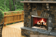 Majestic Majestic 42 Inch Montana Outdoor Wood Burning Fireplace with Herringbone Refractory Panel