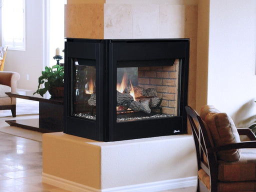 Superior Direct Vent Gas Fireplace Superior 40" Custom Series Direct Vent Peninsula Fireplace - DRT40PFDEN
